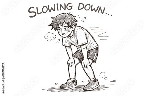 Minimal icon image human touch down slowing raw person generation messy vector simple