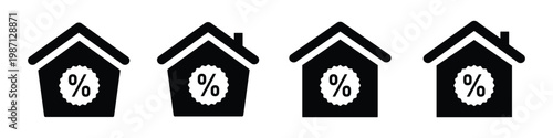 House discount price label icon illustration