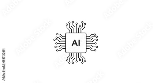 Artificial intelligence technology concept icon.
