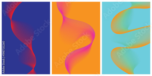 Foto Abstract gradient waves background