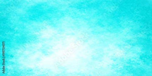 Soft turquoise background with white center and texture