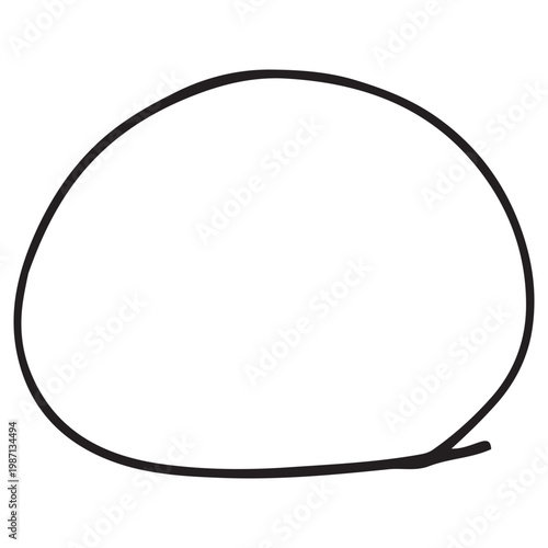 丸い円形のフレーム 幼稚園や保育園のお便りに使える手描き風の囲み枠ベクター素材