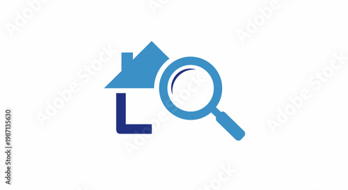 House Search Icon Depicting Property Discovery and Real Estate Investigation Concept