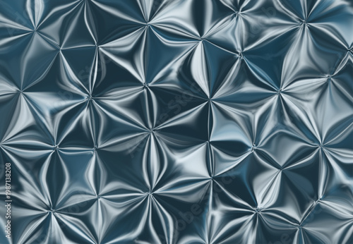 Vector illustration of a light blue background. A bright, beautiful backdrop of compressed satin or silk fabric with a metallic sheen.