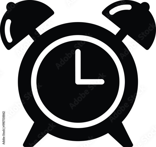 Alarm clock icon for time management and deadline notification