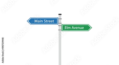 Street signs on a metal pole.