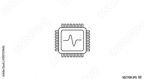 Electronic circuit with heartbeat line vector.