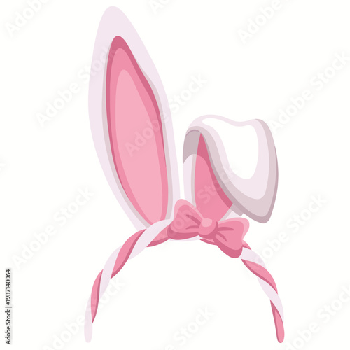 A charming pink bunny ears headband that adds a playful touch to any outfit, perfect for parties, costumes, or simply showcasing a fun-loving spirit during celebrations.