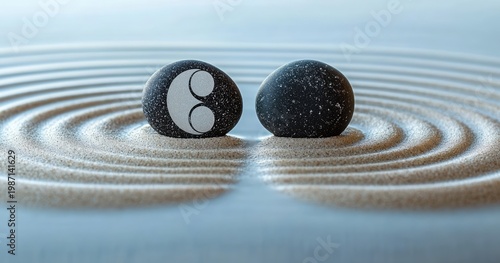 Zen Garden Stones - Balance and Harmony in a Tranquil Setting.