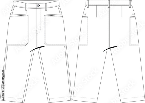 Men Man Chino Pant Denim Jean Trouser