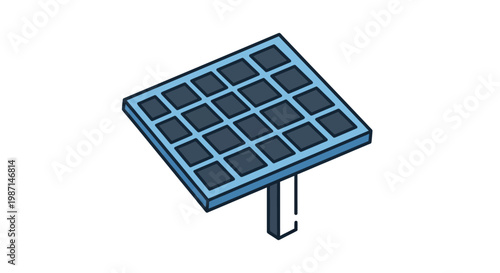 Illustration of a solar panel generating clean energy in a renewable and eco-friendly manner