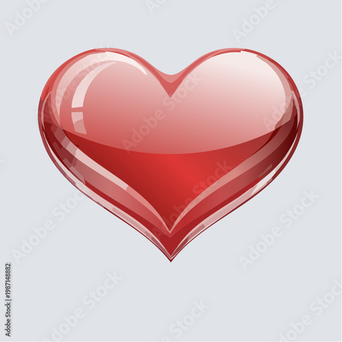 Ein glänzendes rotes Herz