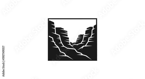 Black and white illustration of cracked earth.