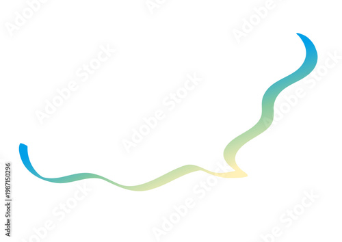 シンプルな波線のグラデーションカラーふきだし