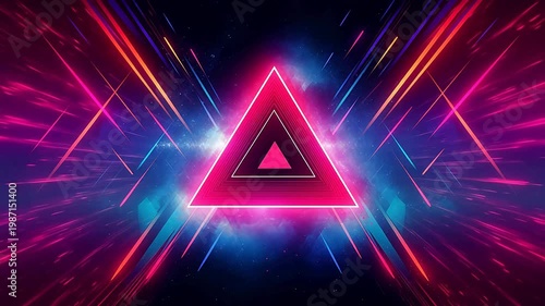 Digital futuristic triangle geometry abstract background