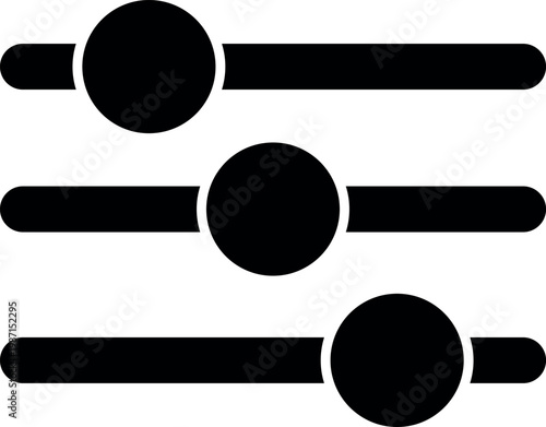 Minimalist Settings Adjustment Sliders Icon Vector