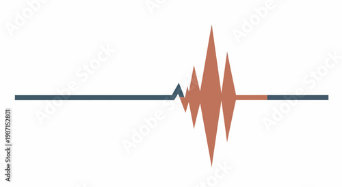 Sound wave graphic design element.