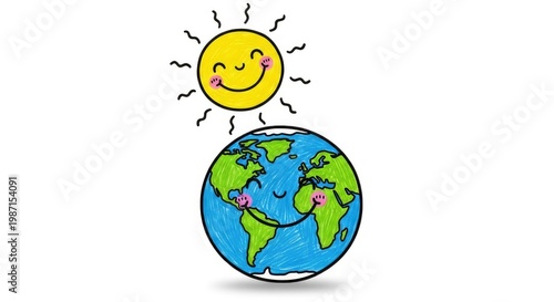 Happy Sun and Smiling Earth Illustration for Environmental Awareness and Sustainability.jpg