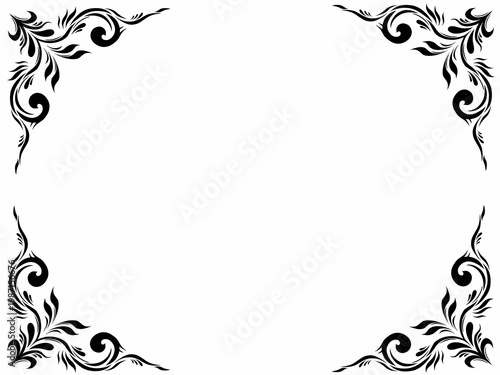frame with floral ornament