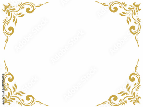 golden frame with floral ornament