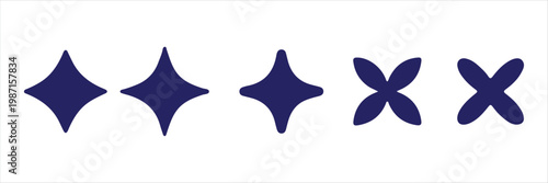 Sparkle stars icon set. Shine icons for app user interface and web elements