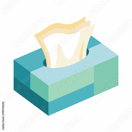 A sleek tissue box with a modern design, featuring a minimalist style and soft colors, ideal for enhancing home decor and providing comfort in any space.