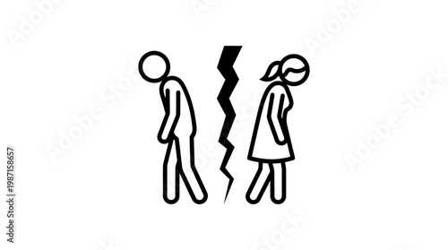 Conceptual Symbol of Divorce or Separation