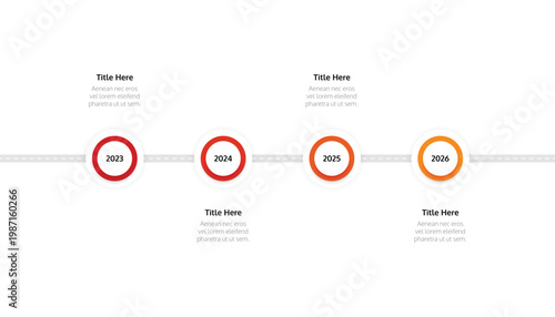 4 Year Corporate Strategy Roadmap Timeline Infographic