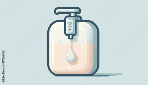 Perfume Bottle with Pump and Liquid Inside.