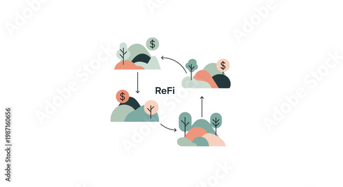 ReFi process diagram illustration.