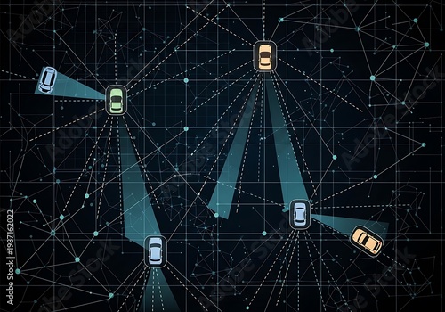 Futuristic Autonomous Cars Navigating a Connected Road Network