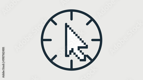 Compass with digital cursor arrow needle - for navigation technology branding