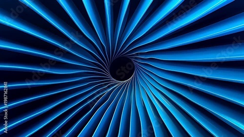 Digital blue perspective light geometric abstract background