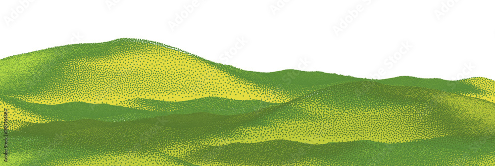 Fototapeta premium Green agricultural field pattern, abstract farm landscape, vineyard and plantation background.