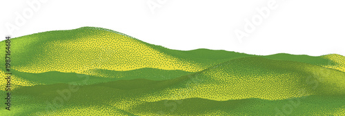 Green agricultural field pattern, abstract farm landscape, vineyard and plantation background.