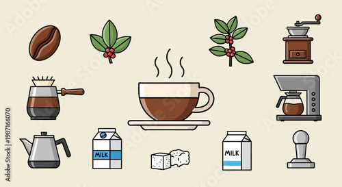 Coffee Cafe Elements Collection