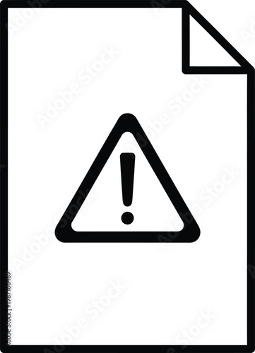 Free Download Document file with exclamation mark error warning symbol - GFXLoad