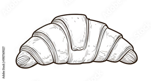 croissant pastry, french croissant, bakery bread, flaky pastry, butter croissant, breakfast food, baked goods, fresh croissant, golden pastry, cafe breakfast, snack bread, european pastry, food illust