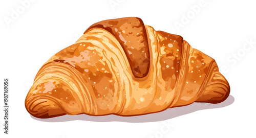 croissant, pastry, bread, french, bakery, baked, food, breakfast, flaky, butter, golden, fresh, snack, meal, tasty, isolated, simple