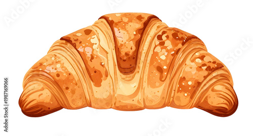croissant pastry, french croissant, bakery bread, flaky pastry, butter croissant, breakfast food, baked goods, fresh croissant, golden pastry, cafe breakfast, snack bread, european pastry, food illust