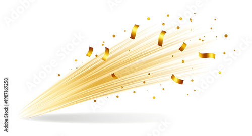 gold confetti background, light trails effect, festive celebration, party confetti, sparkling lights, glitter background, golden particles, abstract celebration, event decoration, luxury background, s