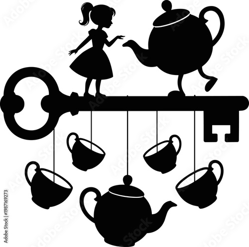 Alice in wonderland , we're all mad here , alice, cut files for cricut silhouette, clipart