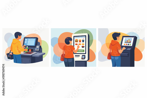 Self-service retail point of sale and digital kiosk concept