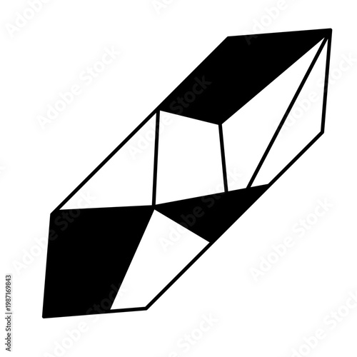 Diamond Gemstone Icon - Brilliant Cut Luxury Jewel Vector