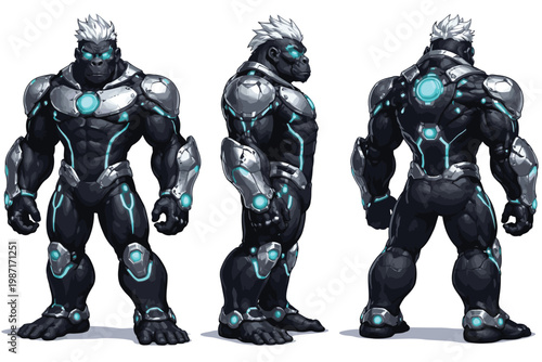 collection of animal cyborg cartoons