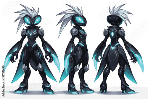 collection of animal cyborg cartoons