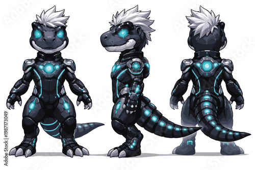 collection of animal cyborg cartoons