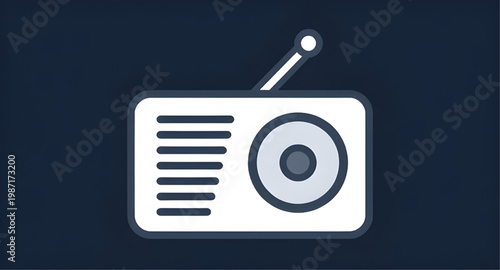 radio icon, radio receiver, audio device, signal receiver, antenna radio, broadcast icon, sound device, communication icon, vintage radio, media device, minimalist icon, tech symbol, radio design, sim