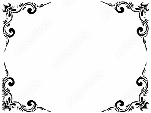 decorative frame with floral ornament