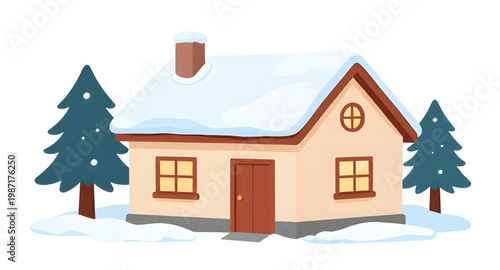 winter scene, snowy house, cozy cabin, snow landscape, winter home, snow shed, cold weather, holiday scene, winter village, frosty house, snowy cabin, outdoor winter, seasonal illustration, christmas 